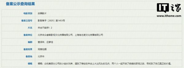 上证速配 电影《年会不能停！2》备案立项：首部票房近 13 亿、豆瓣 8.1 分
